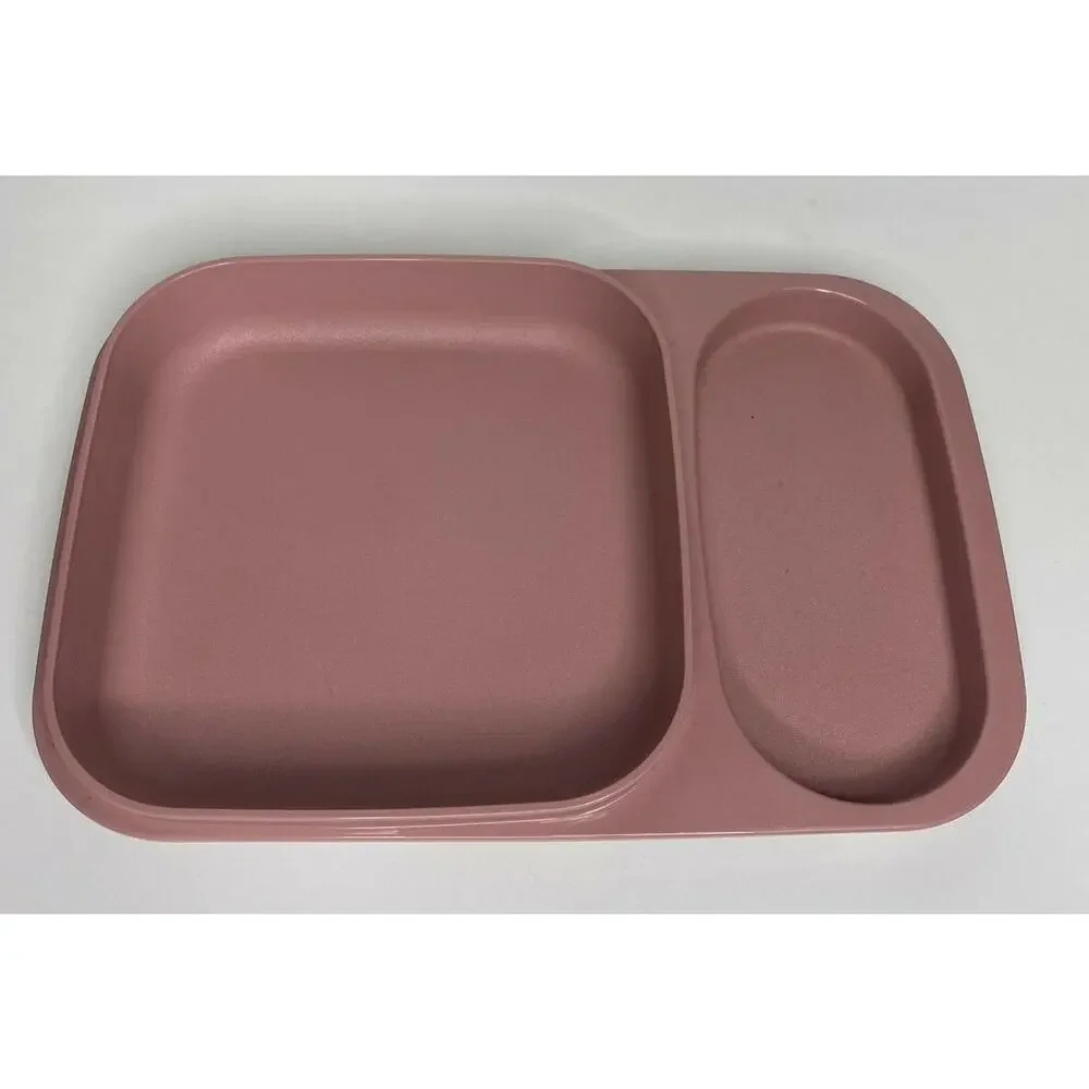 Vintage Tupperware Meal Mate Divided Tray Pink 1837-2 U181